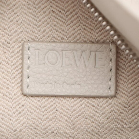 Loewe Puzzle Bag Small Leather 2 Way Handbag White - Picture 8 of 9